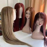 Perruque naturelle en cheveux humains vierges bruts, alignés aux cuticules, avec dentelle transparente, cheveux Remy vietnamiens, ondulés soyeux, pour extension et dropshipping