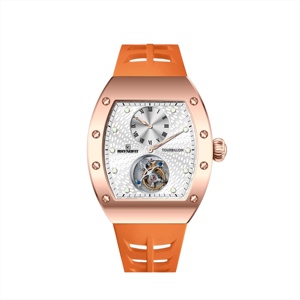 นาฬิกา Seagull Tourbillon Skeleton ST8006 ระบบไขลานด้วยมือ พร้อมตัวบอกชั่วโมงเรืองแสง สายซิลิโคน หน้าปัดย่อย - Product Image 5