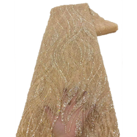 NI.AI luxe perlé Net dentelle tissu mariée fleur maille brodé paillettes dentelle tissu avec perles pour robes femmes