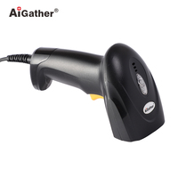Escáner de Código de Barras CCD de Fábrica Económico, Escáneres Inalámbricos de Mano de 2.4G, Escáner de Código de Barras Láser 1D con Cable USB en Existencia