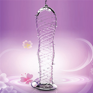 الأكثر مبيعًا سيليكون سبايك واهتزاز كريستالي واقي ذكري شفاف يدوم طويلاً قابل لإعادة الاستخدام للذكور - Product Image 5