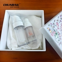 Bouteille de mélange double compartiment pour poudre et huile, pompe de mélange deux-en-un, flacon pour sérum et essence aqueuse en poudre