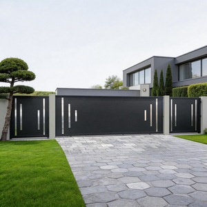 Panel <span class=keywords><strong>de</strong></span> Cerca <span class=keywords><strong>de</strong></span> Privacidad Moderno <span class=keywords><strong>de</strong></span> Aluminio 1.8x2m con Recubrimiento en Polvo, Cercado <span class=keywords><strong>de</strong></span> Lamas para Jardín, Patio Trasero, Villa, Seguridad Exterior 6x6 pies Negro - Product Image 3