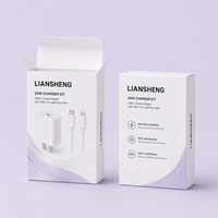 Boîte pliante en carton SBS écologique à fermeture inversée, couleurs personnalisées, logo de marque, pour chargeurs muraux, câbles USB, ensembles d'appareils photo