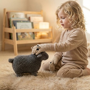 Mitaines tricotées avec un adorable motif 3D d'<span class=keywords><strong>alpaga</strong></span>, gants d'hiver chauds amusants et ludiques pour enfants et tout-petits - Product Image 5