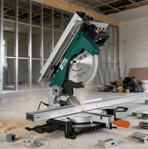 <span class=keywords><strong>Scie</strong></span> à <span class=keywords><strong>onglet</strong></span> coulissante multifonction robuste 2400W pour le travail du bois, la menuiserie et la fabrication de meubles (vente en gros) - Product Image 3