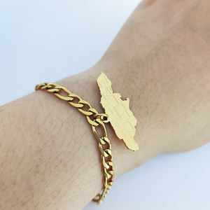 जमैका कंगन सोना मढ़वाया पायल Joyeria Fina स्टेनलेस स्टील डे चीन सामान महिलाओं भारतीय आभूषण फैशन मानचित्र खरीदारों - Product Image 4