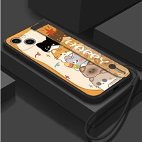 Coque de téléphone de dessin animé mignon pour iPhone 16 Pro Max Designs amusants avec protection en silicone souple