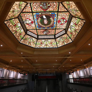 Tay sơn màu kính hình bát giác mái vòm trang trí Tiffany màu nghệ thuật kính ánh sáng Bìa tấm kính màu mái vòm cho hội trường - Product Image 3