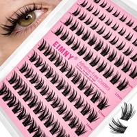 Nouvel ensemble d'extensions de cils synthétiques en grappes thermofusibles, naturels et volumineux, sans colle, pour greffe