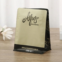 Pochette à café personnalisée avec valve de dégazage et fermeture éclair refermable