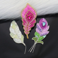 Patchs de fleurs brodés de perles françaises en soie sergé indien accessoires décoratifs de couture à la main pour vêtements chaussures sacs