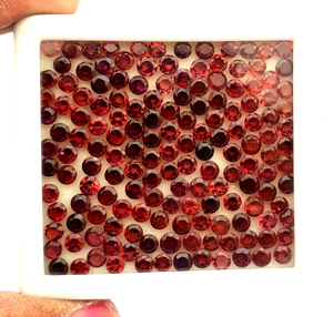 โกเมน Mozambique ธรรมชาติอัญมณีหลวมเจียระไน3.5มม. หินโกเมนทรงกลมสำหรับทำเครื่องประดับขายส่งราคาจำนวนมาก - Product Image 5