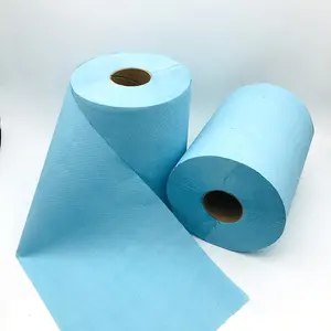 สีฟ้าศูนย์ดึงกระดาษชำระสีธรรมชาติเนื้อเยื่อดูดซับพิมพ์กระดาษเช็ดมือ