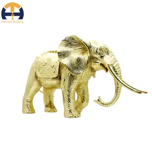 Fabriek Outlet Metalen Ambachten Dieren Beelden Custom Olifant Sculptuur Metalen Ornamenten