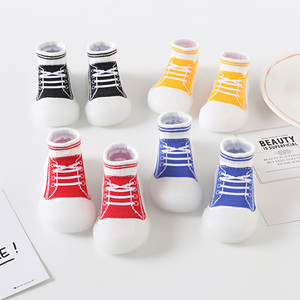Calcetines de tubo para niños, zapatos de estilo, calcetín de bebé con suela de <span class=keywords><strong>rubble</strong></span>, color brillante, novedad, venta al por mayor - Product Image 1
