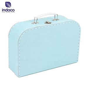 Papel Kraft lindo cofre niño caja de regalo hexagonal chico joyería maleta para niñas bebé forma redonda tesoro paquete de cartón - Product Image 5