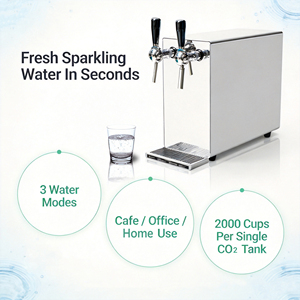 Distributeur d'eau gazeuse pétillante intégré <span class=keywords><strong>de</strong></span> qualité supérieure à usage commercial avec 1, 2 ou 3 robinets pour café, bar, bureau - Product Image 2