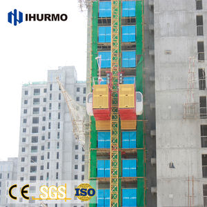 כלובים כפולים בודדים בניין להניף בניין להרים מעלית מעלית עבור נוסע וחומר בנייה - Product Image 4