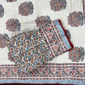 Jaipuri ผ้านวมผ้าฝ้ายออร์แกนิกทำจาก100% สินค้าอินเดียนุ่มสบายรุ่นใหม่ล่าสุด