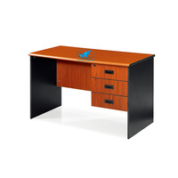 Panneau ignifugé peu encombrant Bureau d'angle couleur cerise Bureau à domicile avec clavier et plateau de processeur Tables d'étude