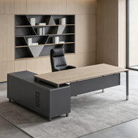 Bureau en bois moderne, différents types de bureaux informatiques, table de bureau, ensemble de bureau moderne