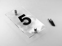 Plaque de numéro de maison en acrylique décorative 3D de haute qualité avec lettres braille ADA pour bâtiments, voitures, hôtels, bureaux et propriétés privées