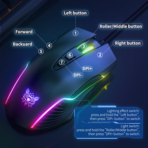Ratón para Juegos <span class=keywords><strong>ONIKUMA</strong></span> <span class=keywords><strong>CW905</strong></span>, Ergonómico, con Luces, 6400 DPI, Óptico, USB, con Cable, para Computadora - Product Image 3