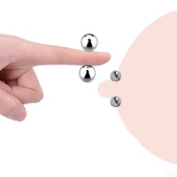 Anneaux de téton magnétiques sans perçage en acier inoxydable plaqué or avec zircon en forme de cœur pour enfants Gaby – Idéaux pour mariage et fiançailles, sans douleur