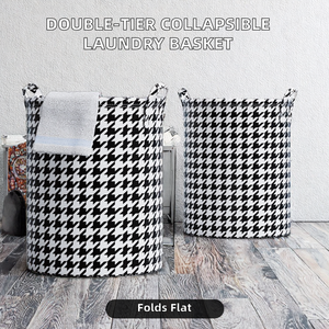 Cesto de Ropa Plegable de Doble Capa, Grueso y Moderno, de Tela No Tejida, Tipo Vertical, Tamaños M/L/XL, para Lavandería o Baño - Product Image 2