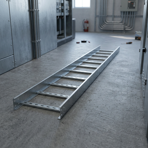 Bandeja portacables industrial de 100 mm con riel lateral sólido de acero inoxidable 304 - Product Image 2