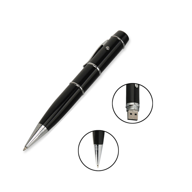 High-quality Metal 3-in-1 Ballpoint Pen USB Flash Drive Custom logo 2.0 8Gb 16GB USB Memory Stick 3.0 32GB 64GB Pendrive 128GB