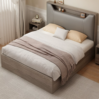 Lit en bois massif, style moderne et minimaliste, lit de 1,5 mètre pour usage domestique, lit double de 1,8 mètre à louer, lit de 1,2 mètre avec rangement, cadre de lit simple