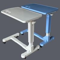 Table de chevet mobile réglable en hauteur Givisen ABS, multifonctionnelle, tout-en-un, table de lit pour patient à roulettes, classe I