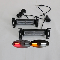 Luz LED estroboscópica DE EMERGENCIA ámbar blanco 12V Barra de luz de advertencia de parabrisas cubierta de tablero luz intermitente lámpara de seguridad de peligro para vehículos