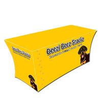 Nappe personnalisée pour salons professionnels, sublimation de logo imprimé en polyester, nappe en spandex extensible imperméable à l'eau