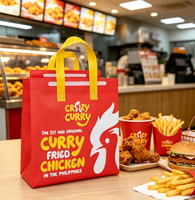 Sac isotherme en gros laminé et isolé pour aliments, sac de livraison en aluminium pour thé au lait et café, sac isotherme non tissé pour crème glacée et poulet frit