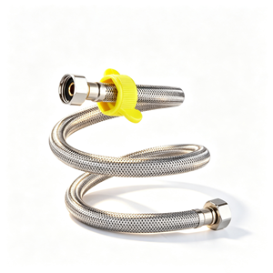 Manguera Flexible Corrugada de Acero Inoxidable 304 de Alta Calidad y Durabilidad, de Doble Cabezal, para Uso en Baños, Diámetro Interior de 1/2 y 3/4, Presión Máxima de 250 psi - Product Image 1