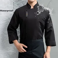 Automne hiver hommes élégant Restaurant Bar uniformes Chef à manches longues respirant cuisine cantine tenue Bars Restaurants