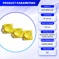 Diode LED SMD 3535 haute puissance 3W 5W 10W, blanc froid, angle de vision 120°, CRI 90