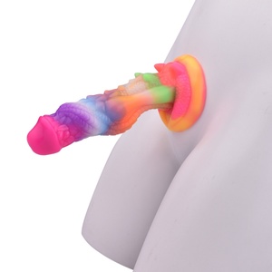 YOCY Colorful Luminous Silicone Artificial Dildo Female <b>Masturbation</b> Device Adult Sex Products - Product Image 6