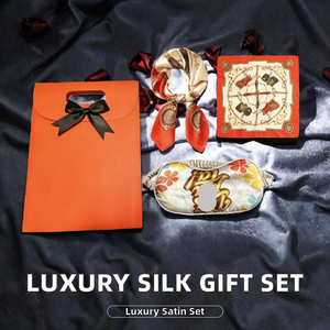 Juego de Regalo de Lujo Personalizado con Logotipo 2026, en Satén de Seda, para Mujer, Día de la Madre y San Valentín, Incluye Bolso, Bufanda y Antifaz - Product Image 5