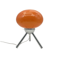 Lampe de table moderne Soda flexible AC/DC LED en métal et verre, créative, argentée, avec abat-jour pour salon