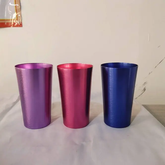 Tazas de aluminio multicolor de alta calidad, vaso de acero inoxidable, 16oz