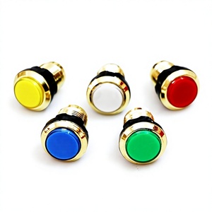 Botón <span class=keywords><strong>Pulsador</strong></span> Momentáneo Iluminado por LED, Botón de <span class=keywords><strong>Arcade</strong></span> de 12V, Accesorio Duradero para Máquinas de Juegos que Funcionan con Monedas - Product Image 1