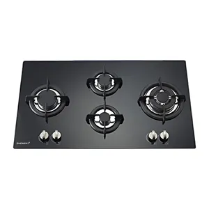 4 Burner Được Xây Dựng Trong LPG NG Gas Cooktops Hộ Gia Đình Màu Xanh Ngọn Lửa Bếp Gas Với Thiết Bị An Toàn Bếp Sabaf Burner Được Xây Dựng Trong Bếp Gas