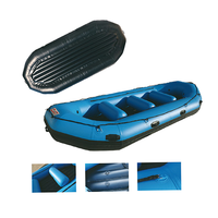 Bateau gonflable de rafting de rivière de 6 personnes de sport aquatique Bateau jaune de sauvetage à la dérive Bateaux pneumatiques à vendre
