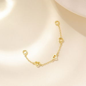 DIY Ear <b>Stud</b> 925 Sterling Silver Heart Shaped <b>Chain</b> Accessory Tassel <b>Earrings</b> Accessory - Product Image 5