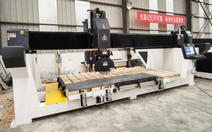 2 trong 1 Đa-Chức năng đá CNC cầu Máy cắt 5 trục máy khắc 4 + 1 Granite phiến đá cẩm thạch Máy tính để bàn cắt Saw - Product Image 2