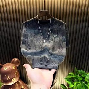 T-shirt Oversize Premium da Uomo all'Ingrosso in Cotone di Alta Qualità Stile Vintage Lusso Leggero Streetwear con Paillettes 100% Cotone con Personaggio - Product Image 3